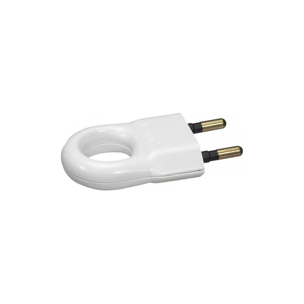 Щепсел бял 2P 6A 250V /30бр/ Legrand