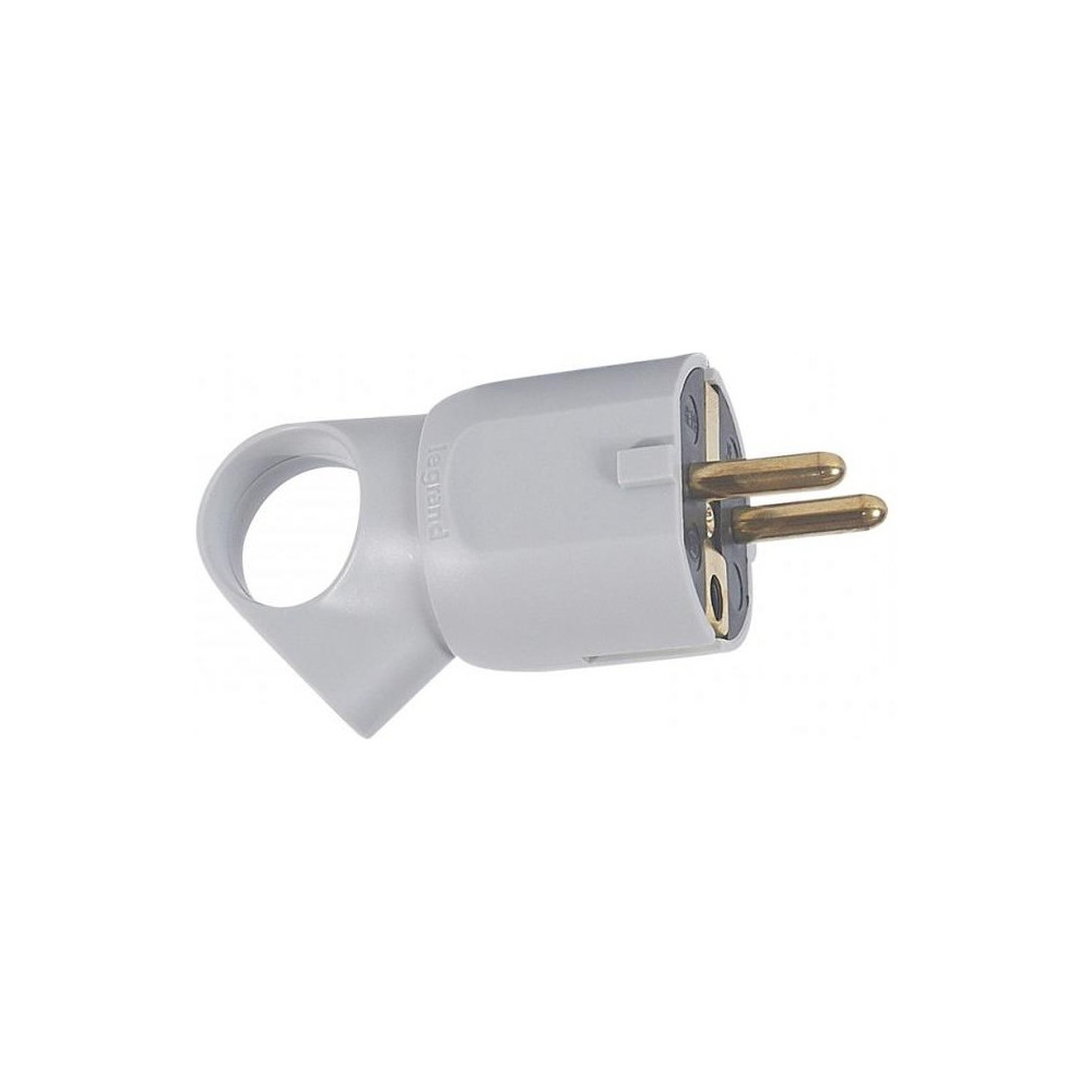 Щепсел сив 2P+Т 16A 250V с ринг Legrand