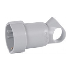 Куплунг сив 2P+Т 16A 250V с ринг Legrand