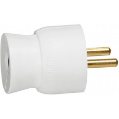 Щепсел бял 2P+Т 16A 250V френски стандарт /25бр/ Legrand
