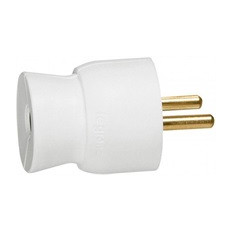 Щепсел бял 2P+Т 16A 250V френски стандарт /25бр/ Legrand