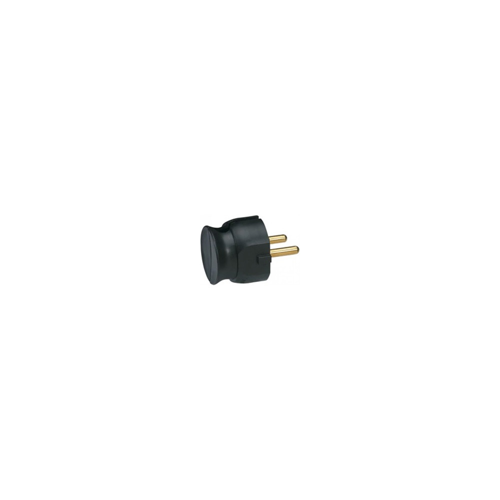 Щепсел черен плосък без заземяване Slim 16A /15бр/ Legrand