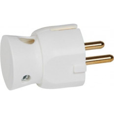 Щепсел бял 2P+Т 16A 250V 90 изход на кабела /25бр/ Legrand