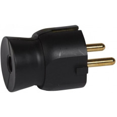 Щепсел черен 2P+Т 16A 250V /25бр/ Legrand