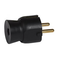 Щепсел черен 2P+Т 16A 250V /25бр/ Legrand