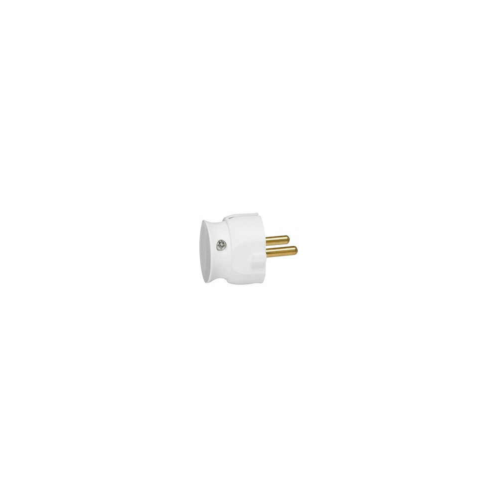 Щепсел бял плосък без заземяване Slim 16A /15бр/ Legrand