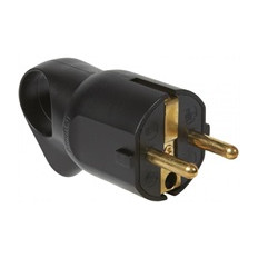 Щепсел черен 2P+Т 16A 250V с ринг Legrand