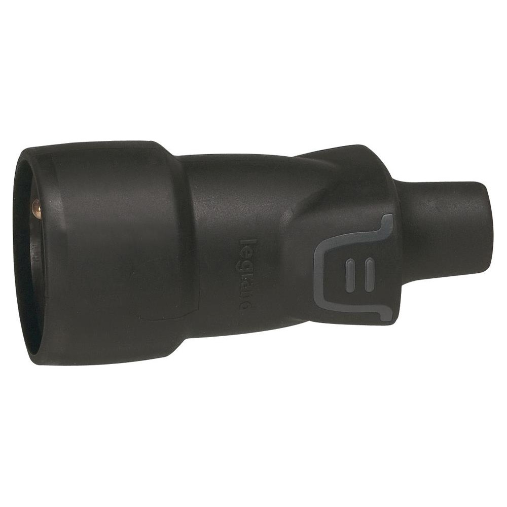 Куплунг френски черен 2P+Т 16A ІР44 250V гумиран Legrand /10бр/