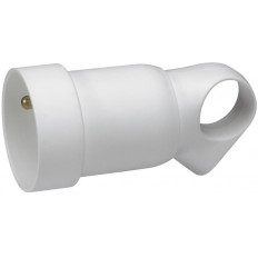 Куплунг бял 2P+T 16A френски с ринг Legrand