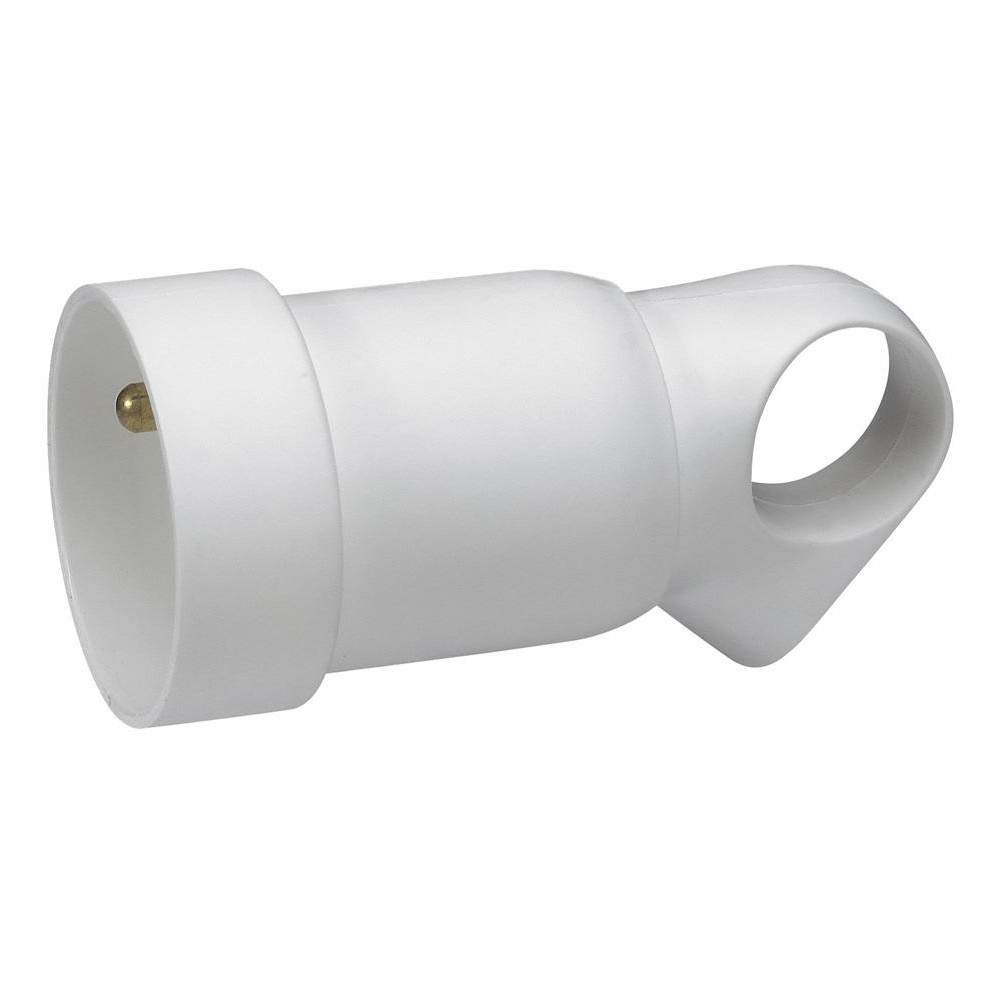 Куплунг бял 2P+T 16A френски с ринг Legrand