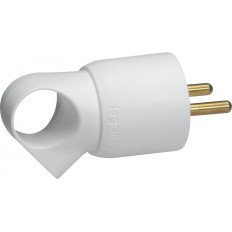 Щепсел бял 2P+T 16A френски с ринг Legrand