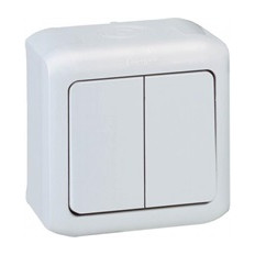 Сериен ключ IP44 открит монтаж цвят Сив Forix Legrand