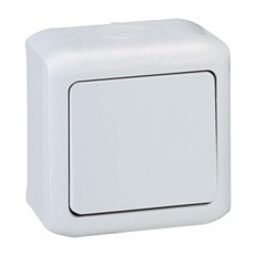 Еднополюсен ключ IP44 открит монтаж цвят Сив Forix Legrand