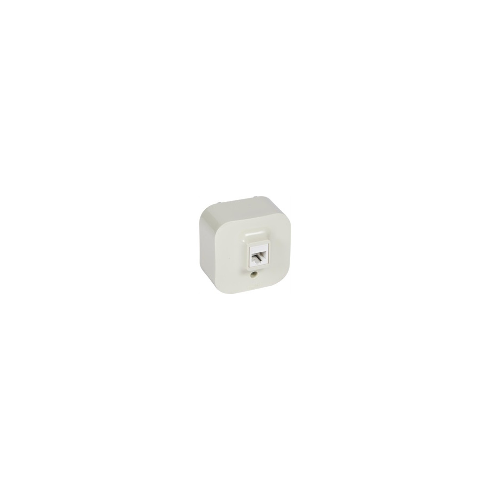 РОЗЕТКА RJ45 CAT.5E, IP21, ОТКРИТ МОНТАЖ, ЦВЯТ КРЕМ, СЕРИЯ FORIX