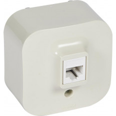 РОЗЕТКА RJ45 CAT.5E, IP21, ОТКРИТ МОНТАЖ, ЦВЯТ КРЕМ, СЕРИЯ FORIX