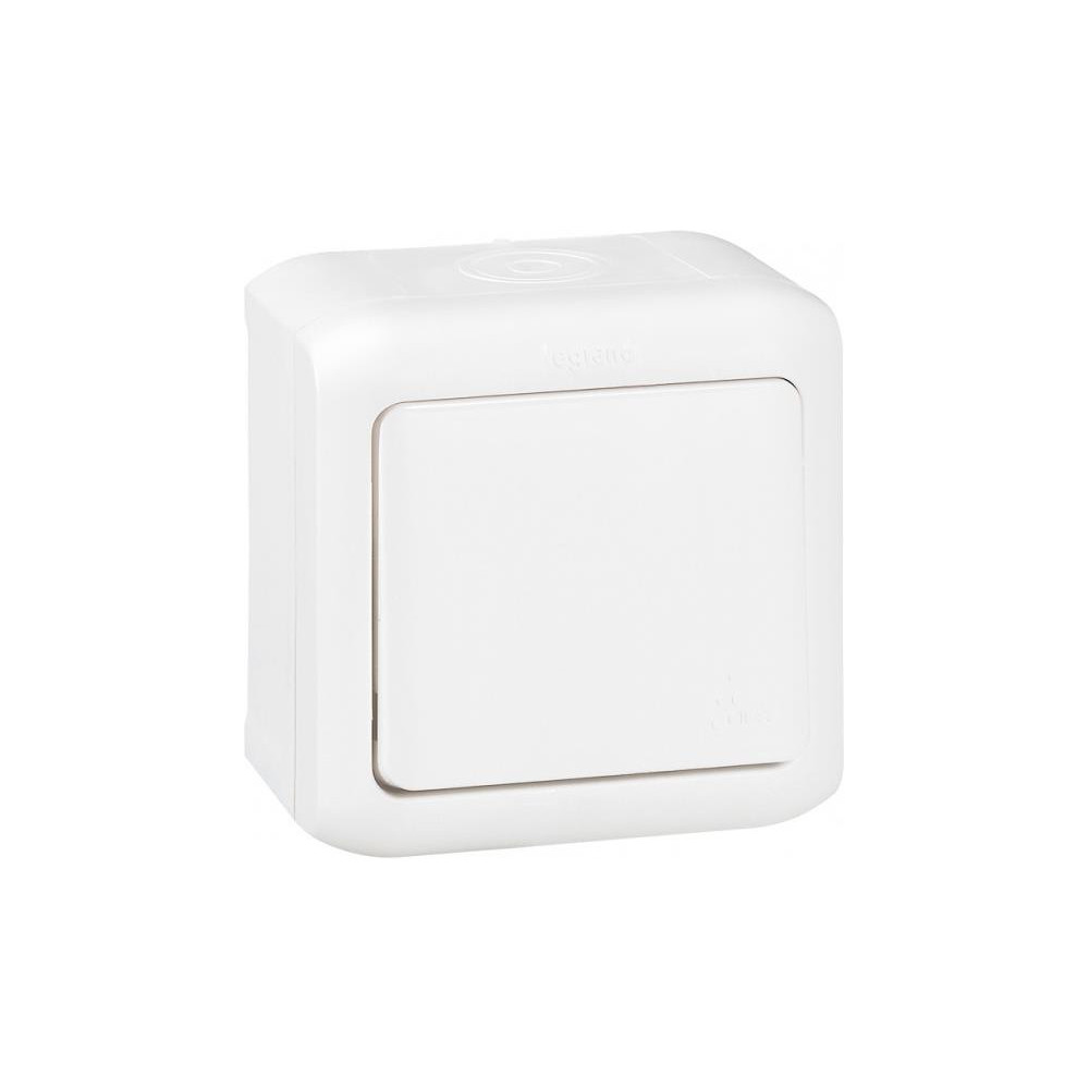 Еднополюсен ключ IP44 oткрит монтаж цвят Бял Forix Legrand