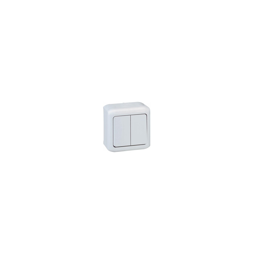 Сериен девиаторен ключ IP44 открит монтаж цвят Бял Forix Legrand