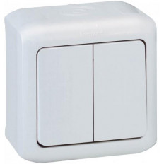 Сериен девиаторен ключ IP44 открит монтаж цвят Бял Forix Legrand