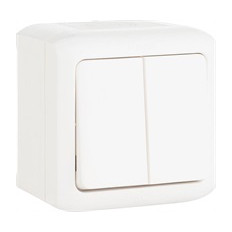 Сериен ключ IP44 открит монтаж цвят Бял Forix Legrand