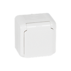 Контакт шуко IP44 открит монтаж цвят Бял Forix Legrand