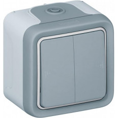 Сериен девиаторен ключ открит монтаж IP55 цвят Сив Plexo Legrand