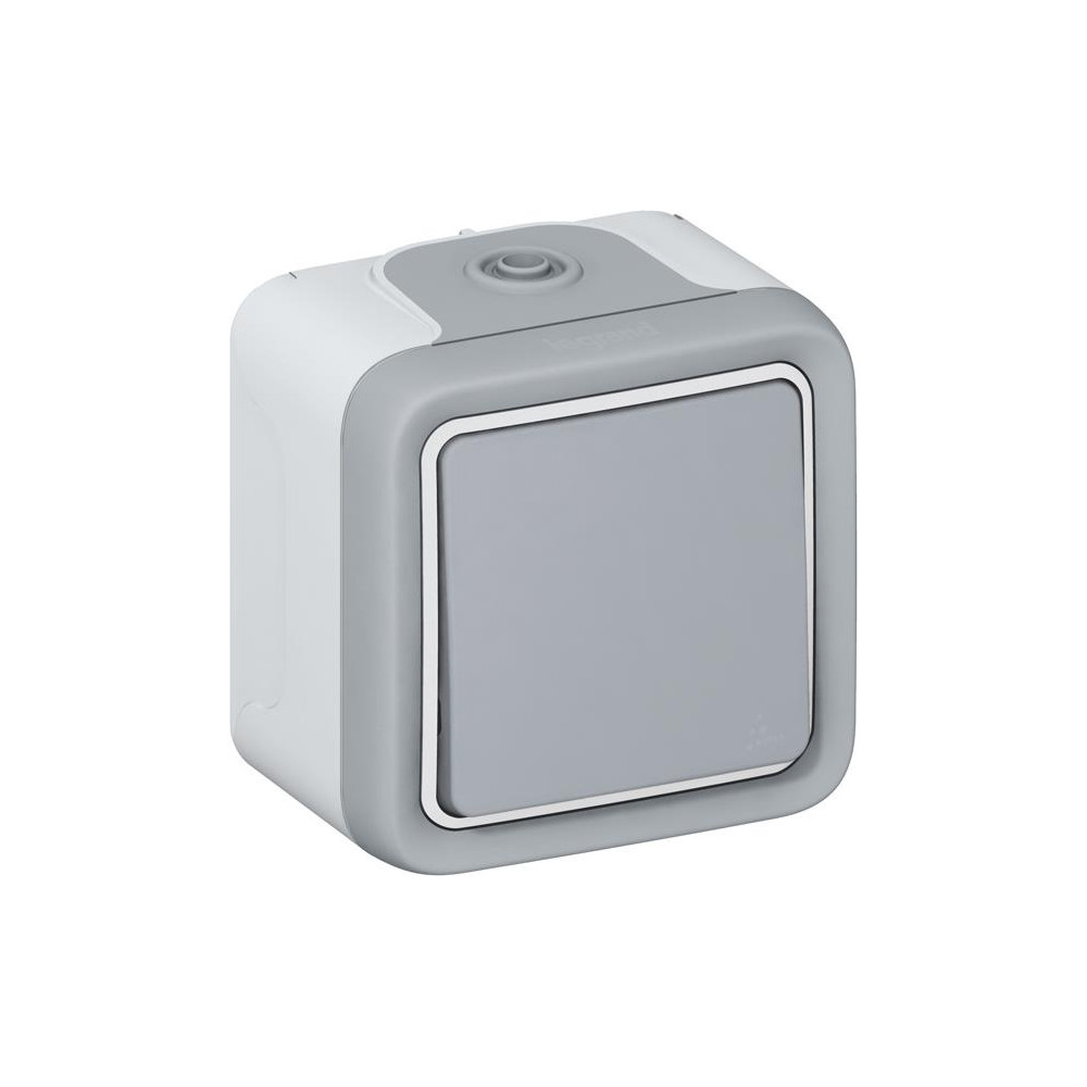 Кръстат ключ IP55 открит монтаж цвят Сив Plexo Legrand