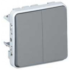 Сериен ключ за вграждане IP55 цвят Сив Plexo Legrand