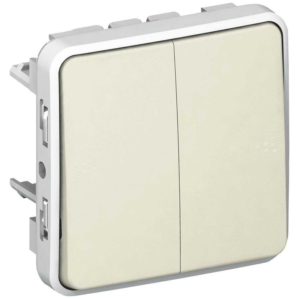 Сериен девиаторен ключ за вграждане IP55 цвят Бял Plexo Legrand