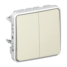 Сериен девиаторен ключ за вграждане IP55 цвят Бял Plexo Legrand