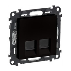 Розетка 2xRJ45 cat.5e UTP цвят черен Valena Life Legrand