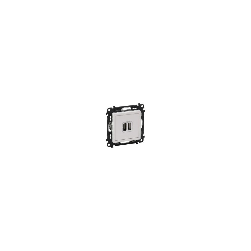 Розетка 2хUSB за зареждане тип A 2.4A 12W цвят Бял Valena Life Legrand