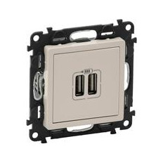 Розетка 2хUSB за зареждане тип A 2.4A 12W цвят крем Valena Life Legrand