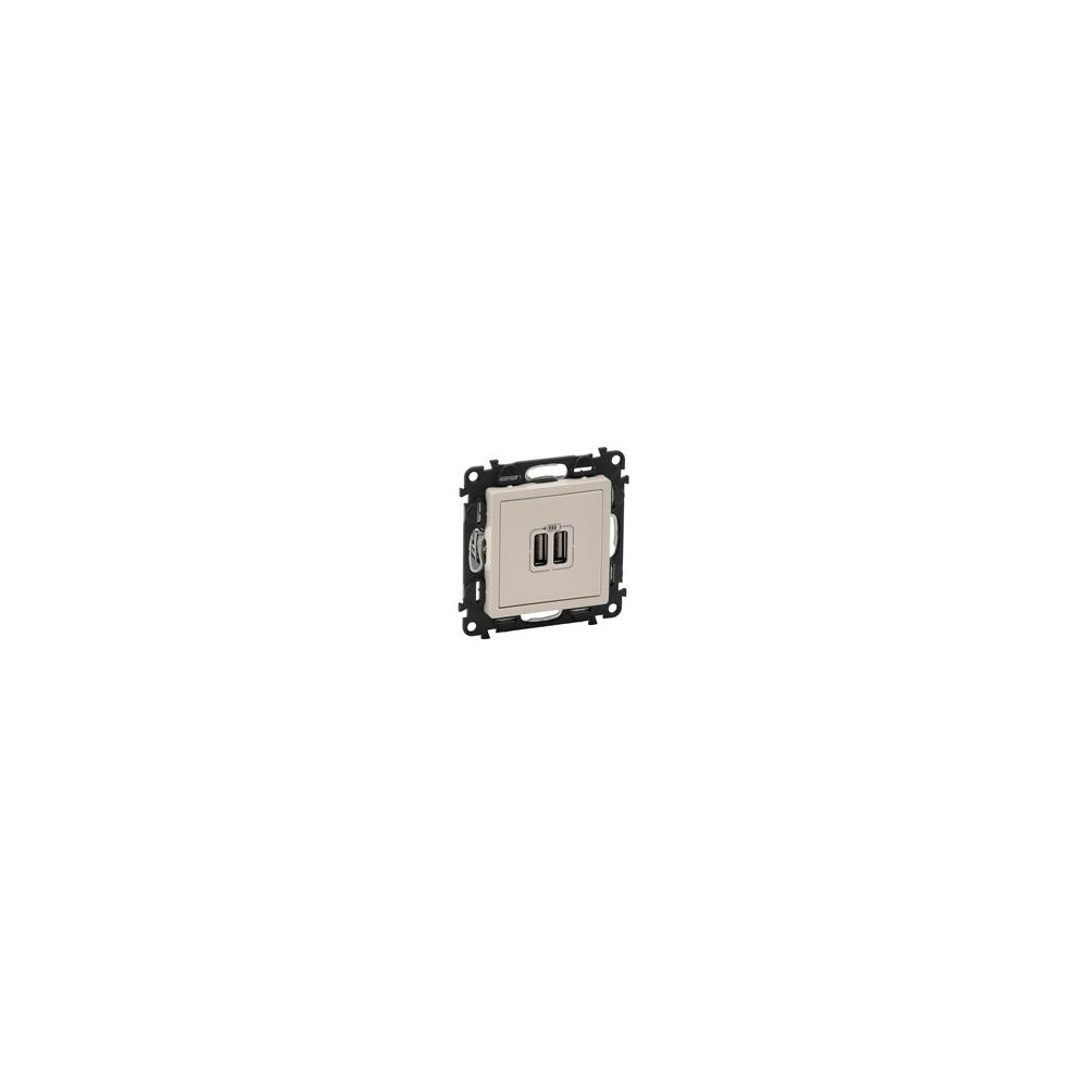 Розетка 2хUSB за зареждане тип A 2.4A 12W цвят крем Valena Life Legrand