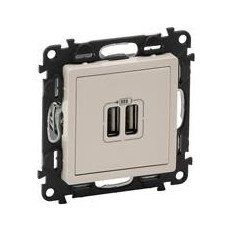 Розетка 2хUSB за зареждане тип A 2.4A 12W цвят крем Valena Life Legrand