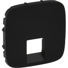 ЛИЦЕВ ПАНЕЛ ЗА ЕДИНИЧНА RJ45/RJ11 РОЗЕТКА, ЦВЯТ ЧЕРЕН, VALENA ALLURE