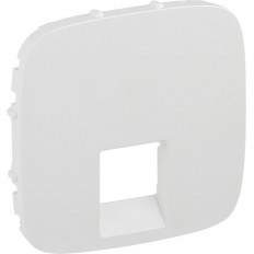 Лицев панел за единична RJ45/RJ11 розетка цвят Бял Valena Allure Legrand