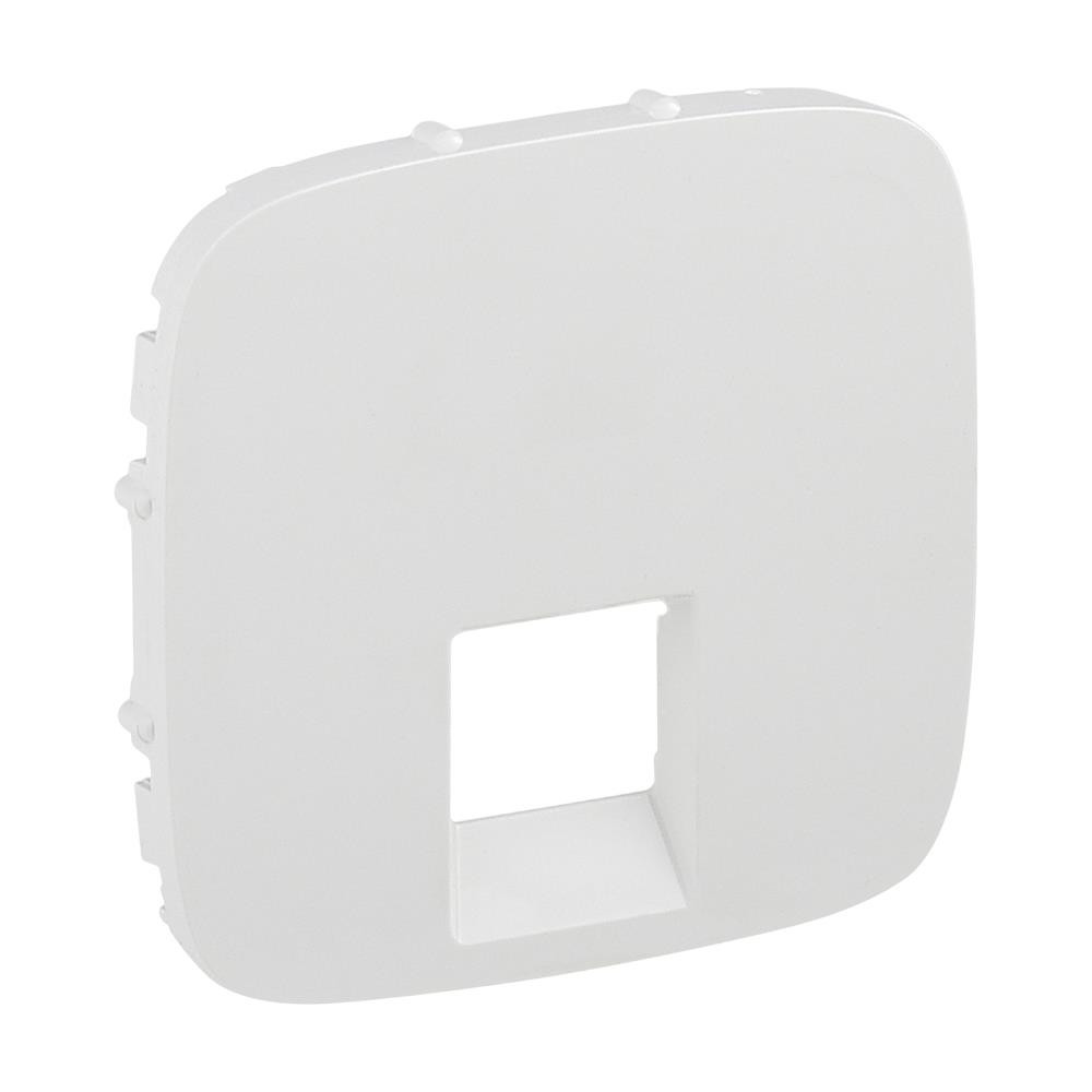 Лицев панел за единична RJ45/RJ11 розетка цвят Бял Valena Allure Legrand