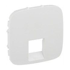 Лицев панел за единична RJ45/RJ11 розетка цвят Бял Valena Allure Legrand