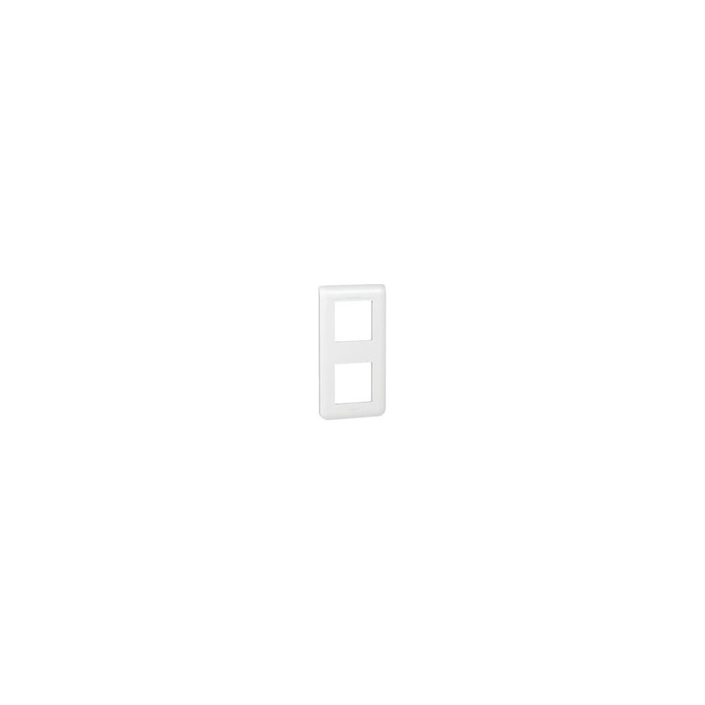 Лицева рамка антибактериална 2х2 мод. цвят бял Mosaic Legrand
