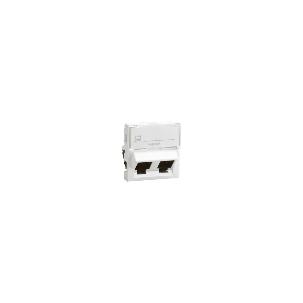 Розетка 2хRJ45 FTP cat.6 2 мод. 45 излаз цвят бял Mosaic Legrand