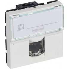Розетка RJ45 cat.6A UTP 2 мод. цвят бял Mosaic Legrand