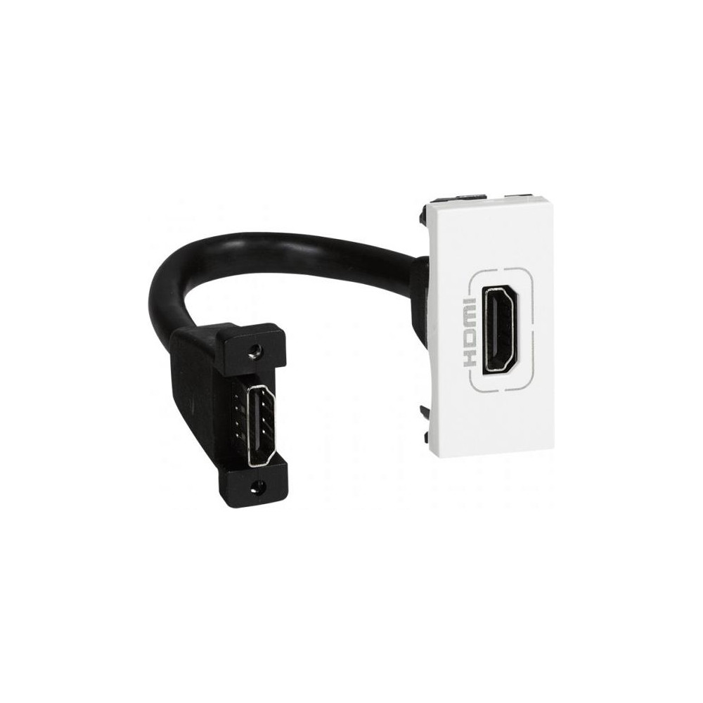 Розетка HDMI 1 мод. с кабел 15см. цвят бял Mosaic Legrand