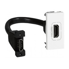 Розетка HDMI 1 мод. с кабел 15см. цвят бял Mosaic Legrand