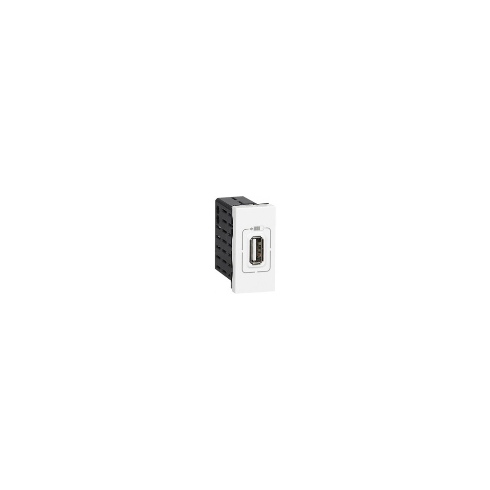 Розетка USB за зареждане тип А 1.1A 5.5W 1 мод. цвят Бял Mosaic Legrand
