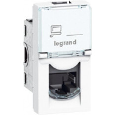 Розетка RJ45 cat.6 UTP 1 мод. цвят бял Mosaic Legrand