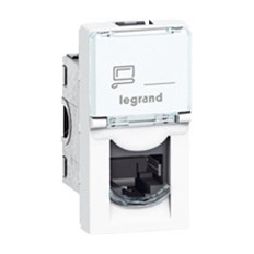 Розетка RJ45 cat.6 UTP 1 мод. цвят бял Mosaic Legrand