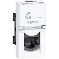Розетка RJ45 cat.6A STP 1 мод. цвят бял Mosaic Legrand