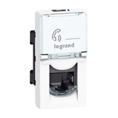 Розетка RJ45 cat.6A STP 1 мод. цвят бял Mosaic Legrand