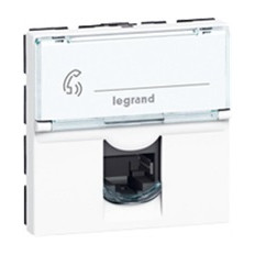 Розетка RJ45 FTP cat.6 2 мод. цвят бял Mosaic Legrand
