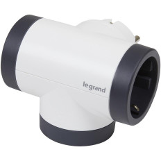 Адаптер за контакт 2х Шуко Т-образен въртящ с USB A+C бял NEW Legrand